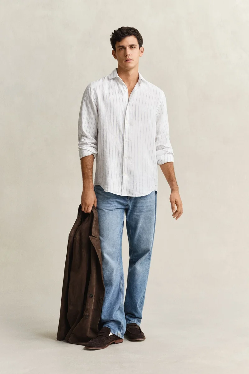 GANT Regular Linen Stripe Shirt